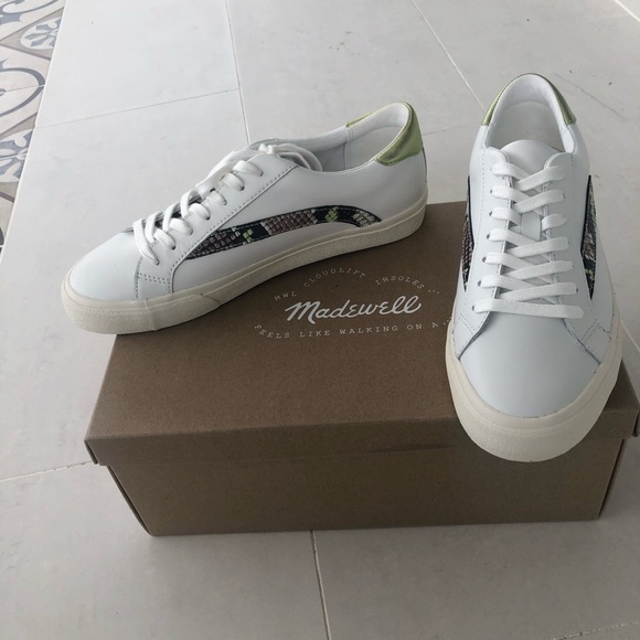 Madewell Sneakers Snake-Embossed  Metallic Leather - Picture 7 of 8